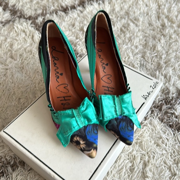 Lanvin x hm floral heels size US7 - Picture 3 of 10